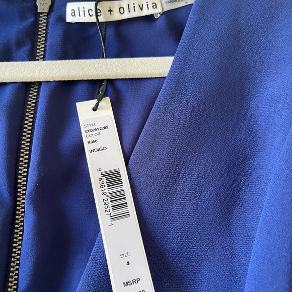 NWT Alice + Olivia sheath cutout knee length cocktail dress size 4 - Picture 3 of 4
